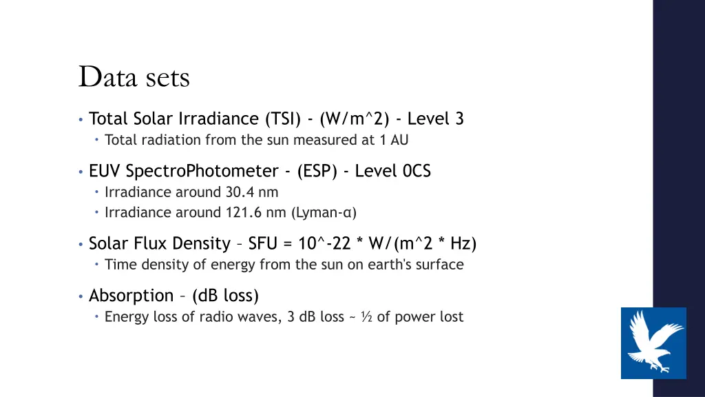 data sets