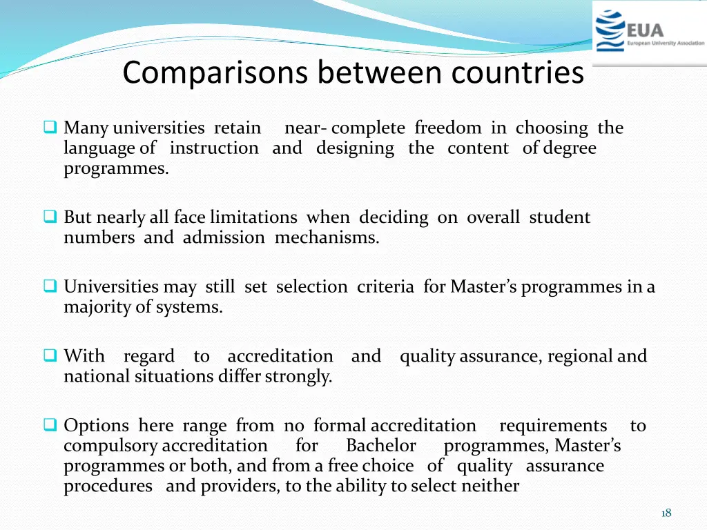 comparisons between countries