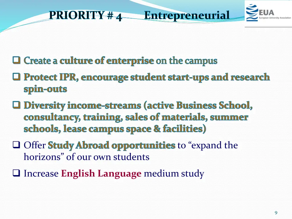 priority 4 entrepreneurial