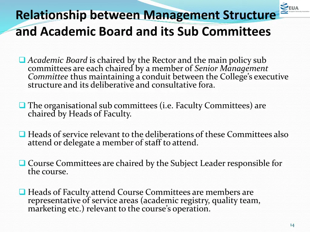 relationship between management structure