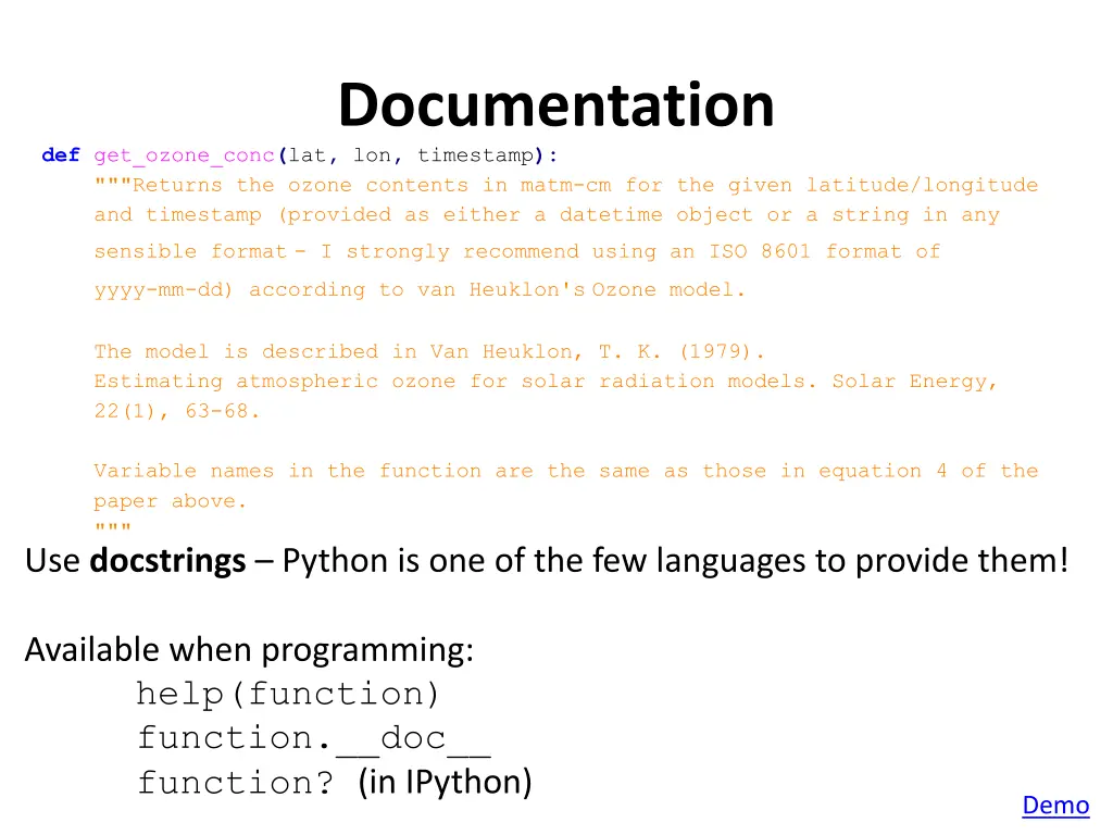 documentation