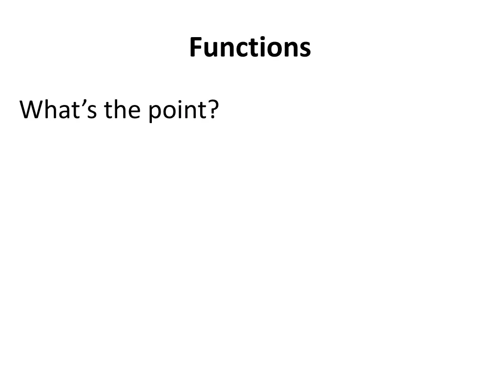 functions