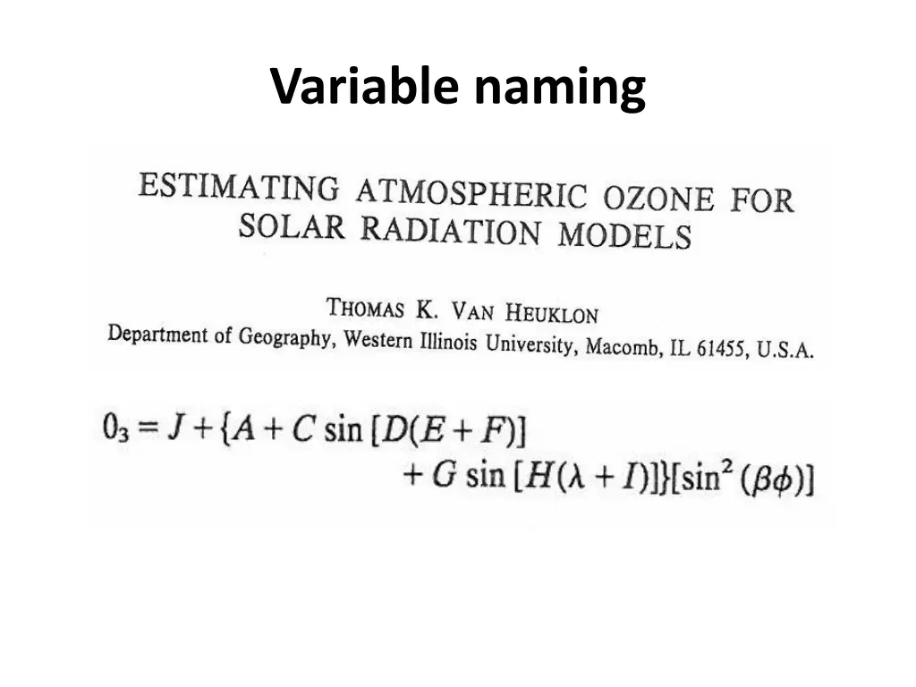 variable naming