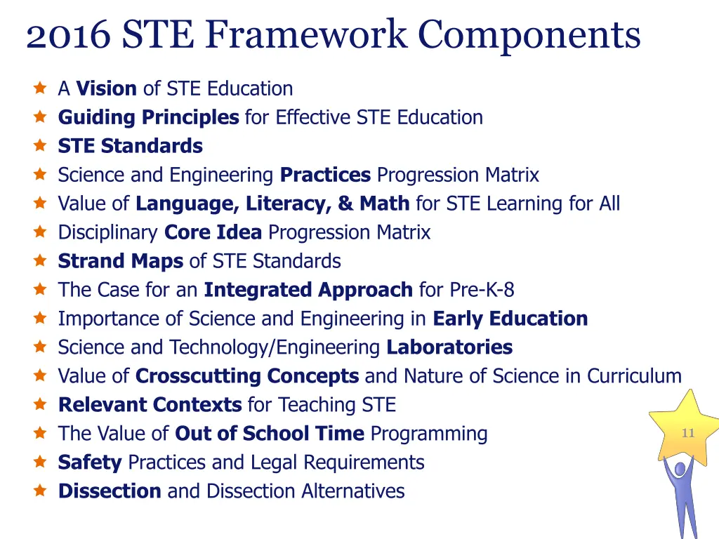 2016 ste framework components