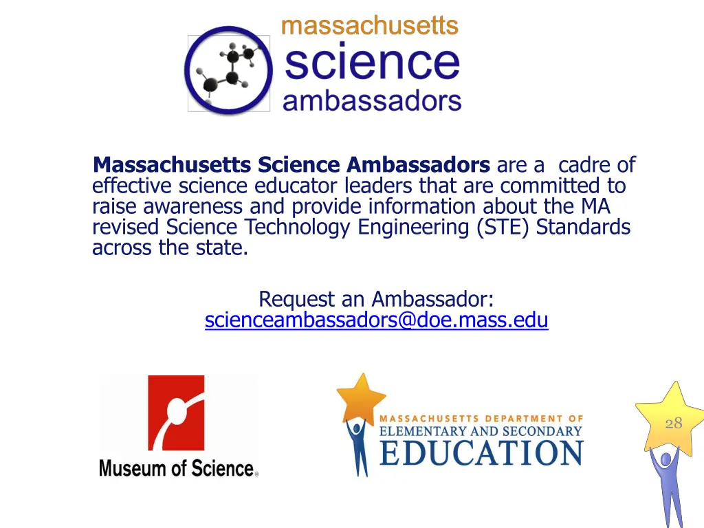 massachusetts science ambassadors are a cadre