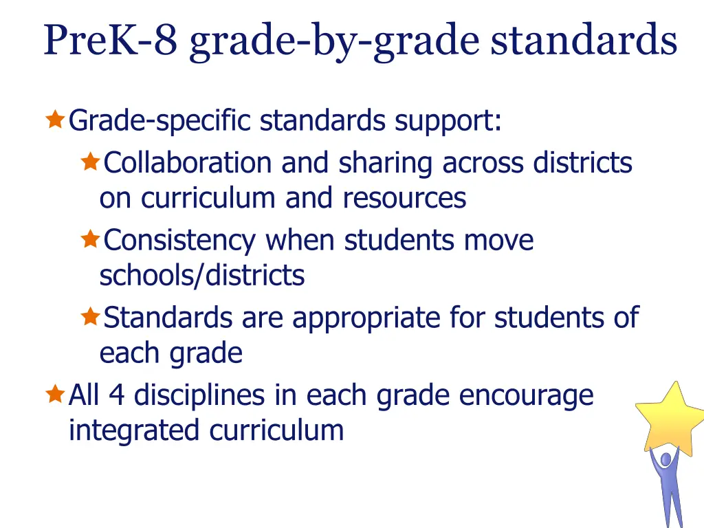 prek 8 grade by grade standards
