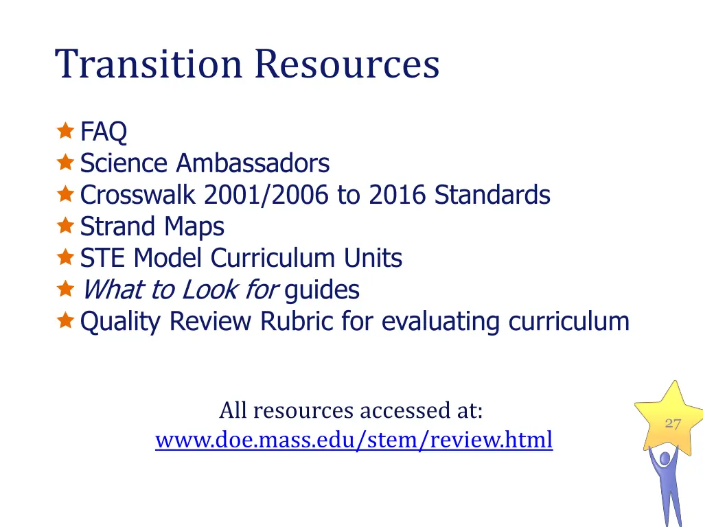 transition resources
