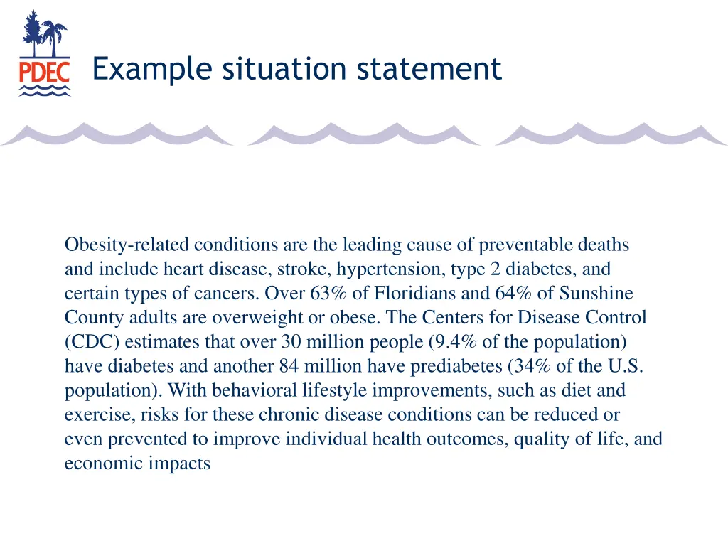 example situation statement
