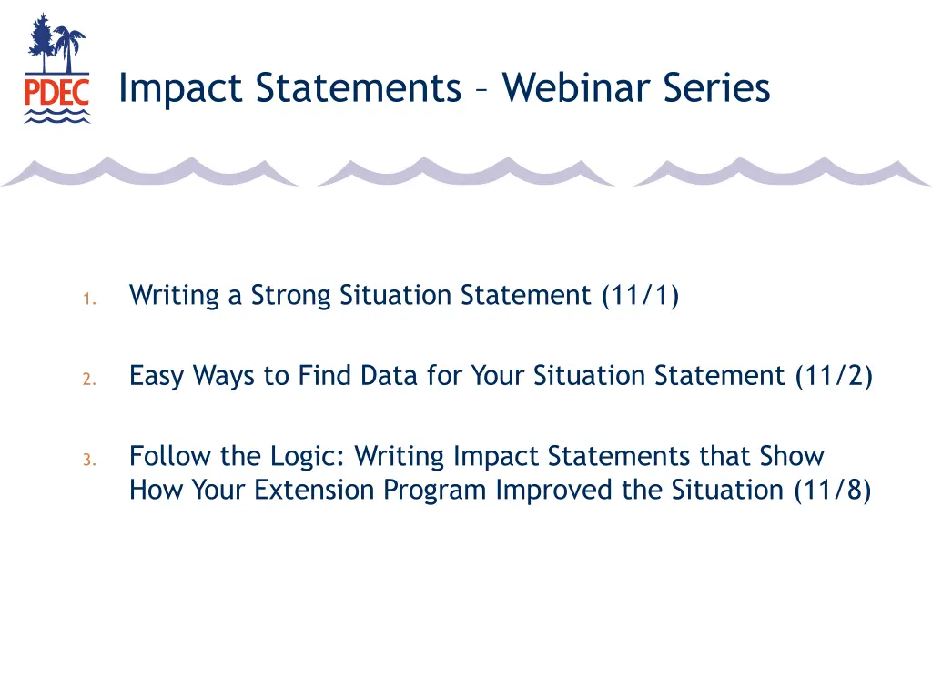 impact statements webinar series