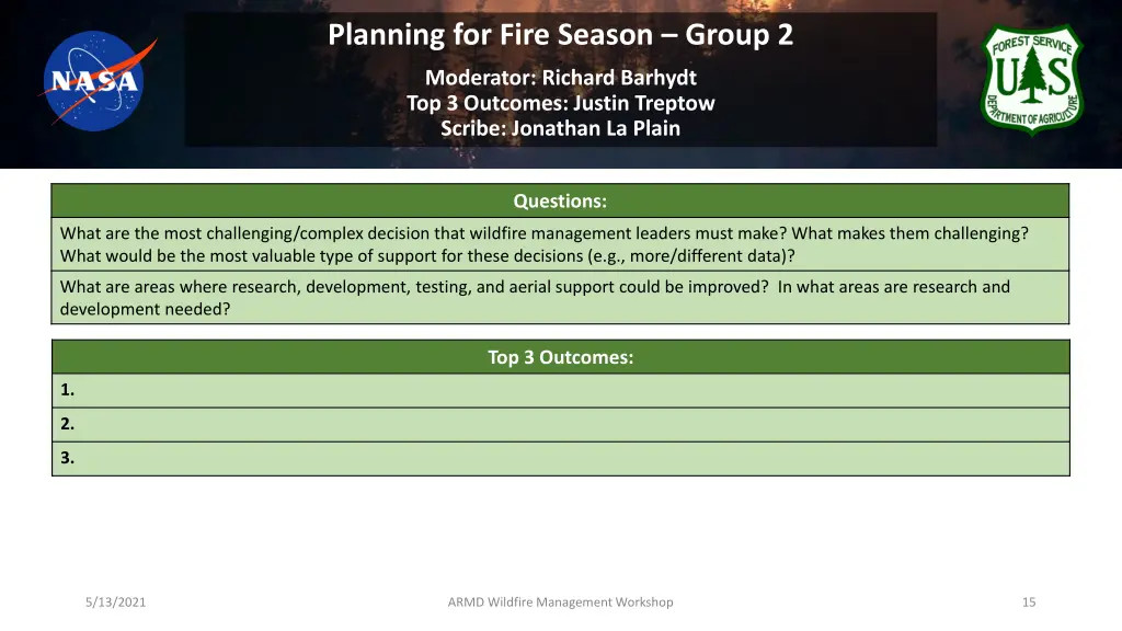 planning for fire season group 2 moderator 1