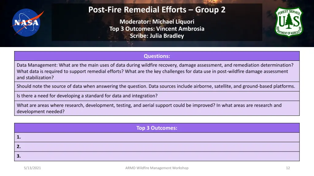 post fire remedial efforts group 2 moderator