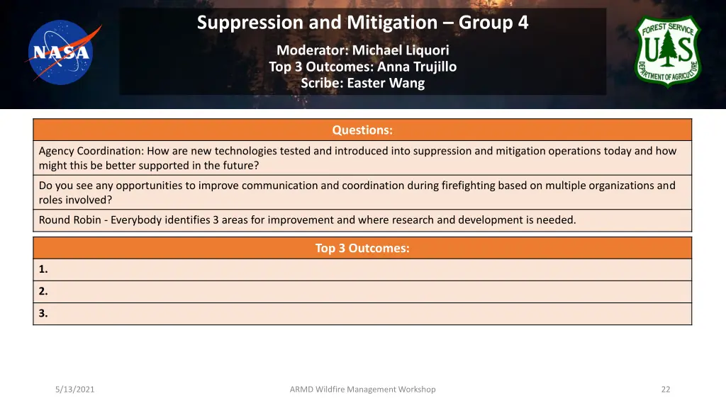 suppression and mitigation group 4 moderator