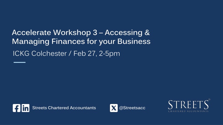 accelerate workshop 3 accessing managing finances