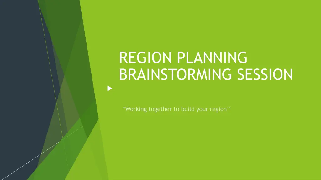 region planning brainstorming session