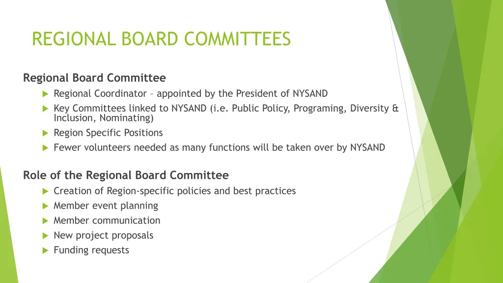 regional board committees