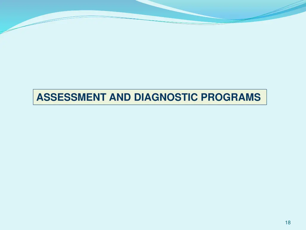 assessment and diagnostic programs
