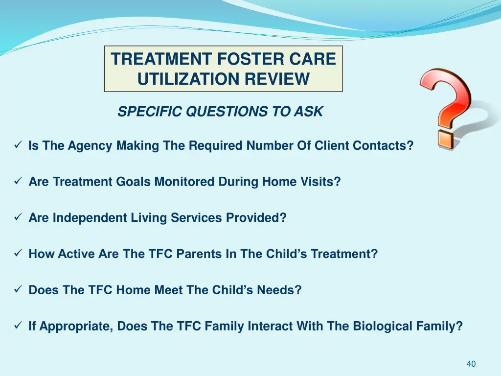 treatment foster care utilization review