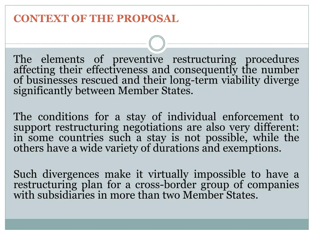 context of the proposal 2