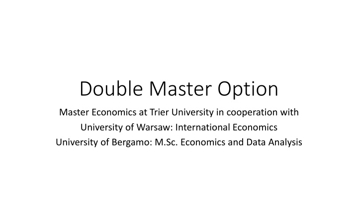 double master option