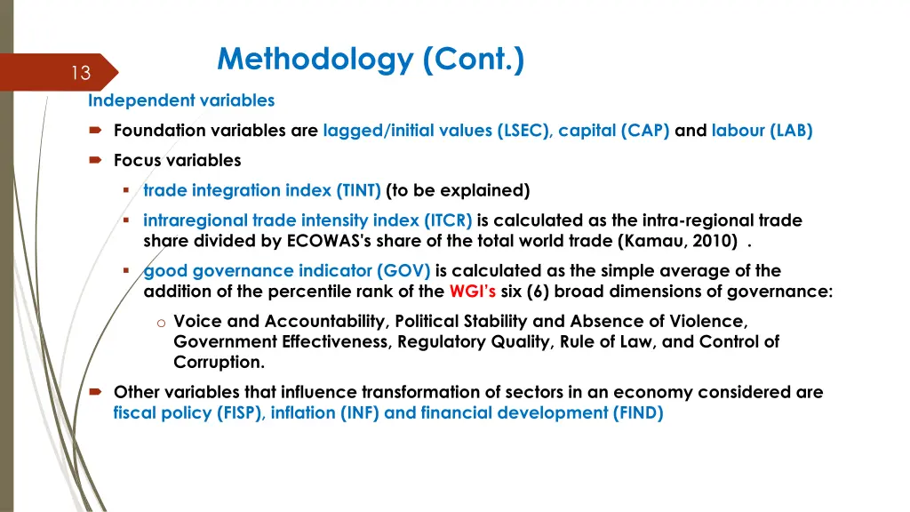 methodology cont