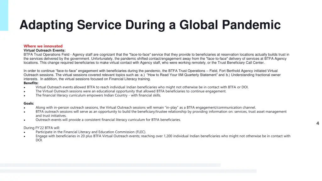 adapting service during a global pandemic