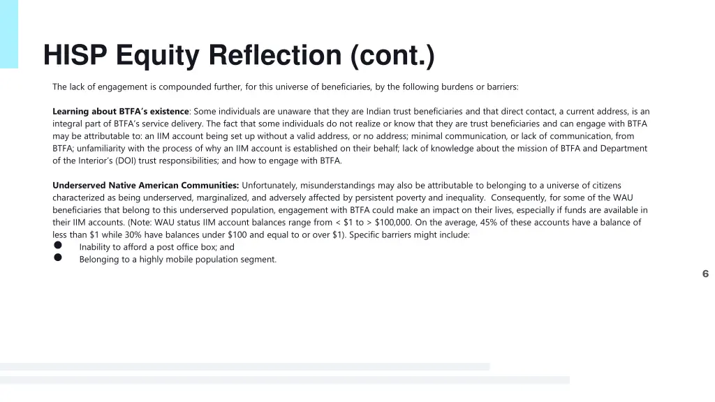 hisp equity reflection cont