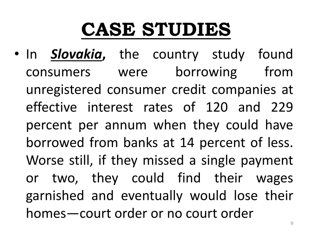 case studies in slovakia the country study found
