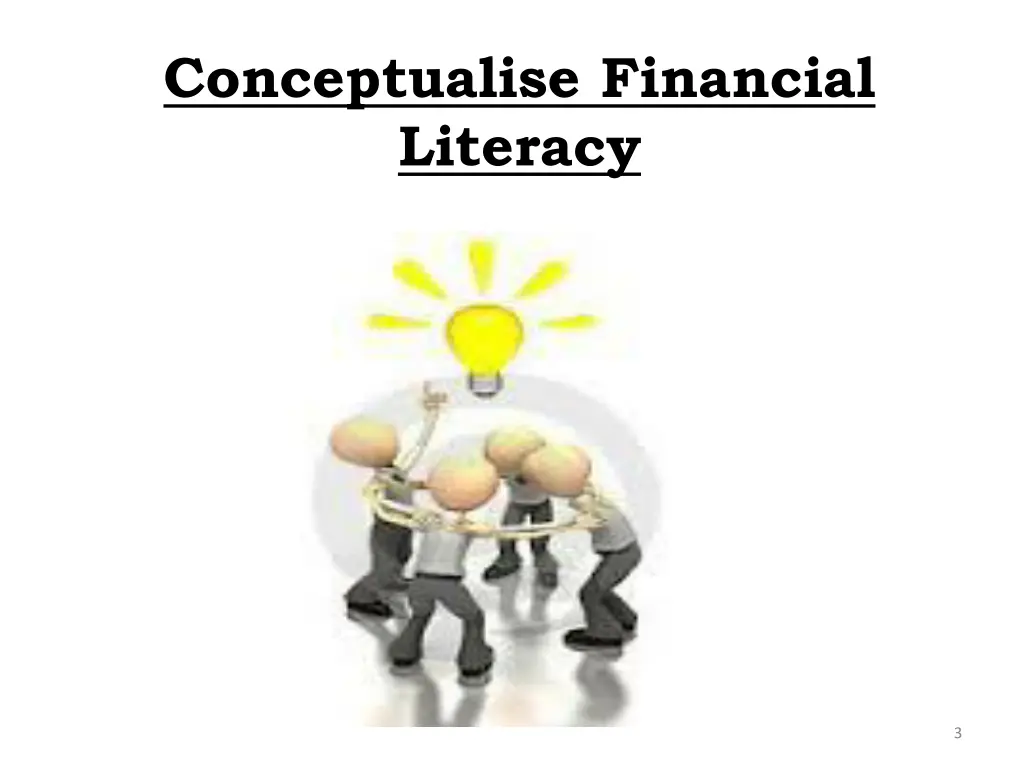 conceptualise financial literacy