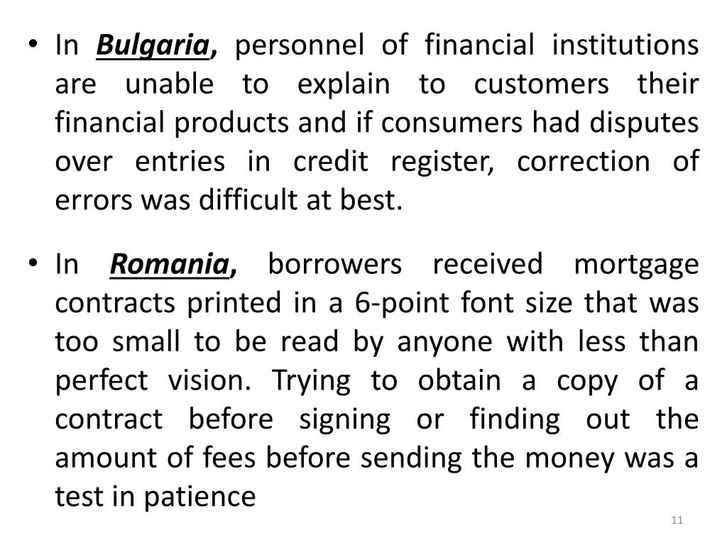 in bulgaria personnel of financial institutions