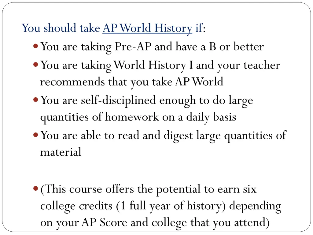 you should take ap world history