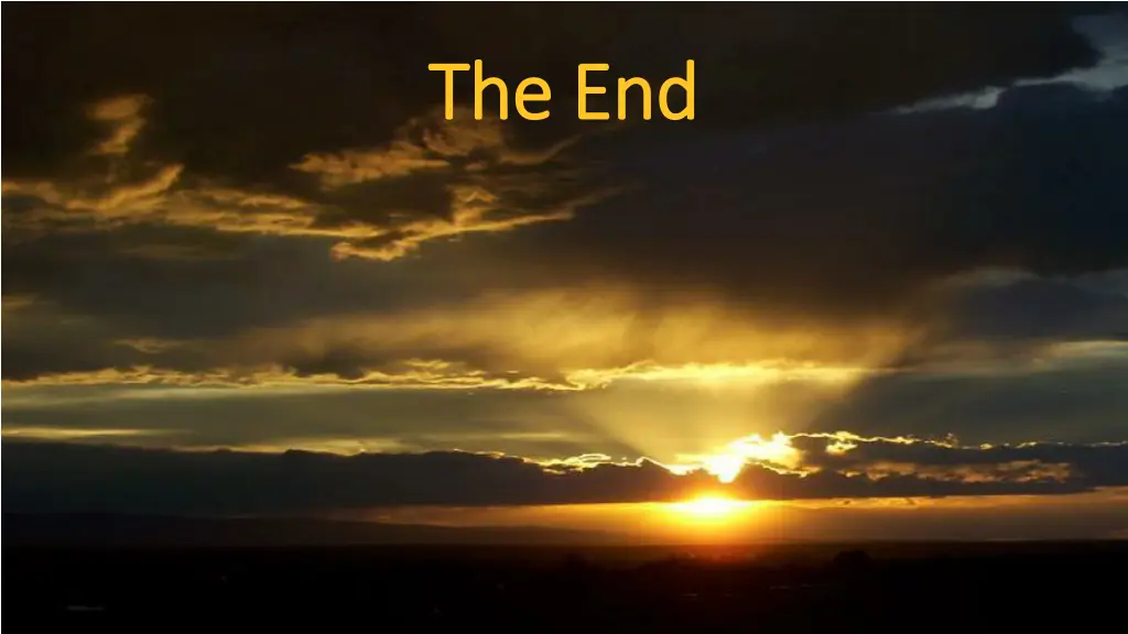 the end the end