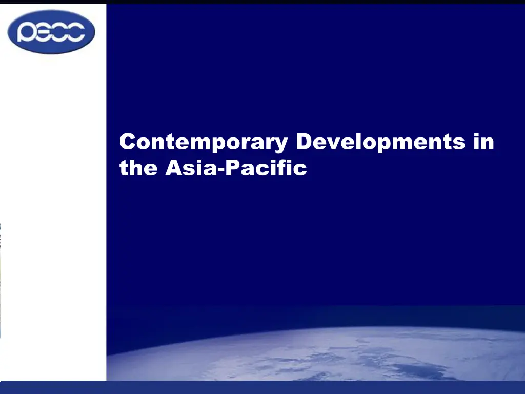 contemporary developments in the asia pacific