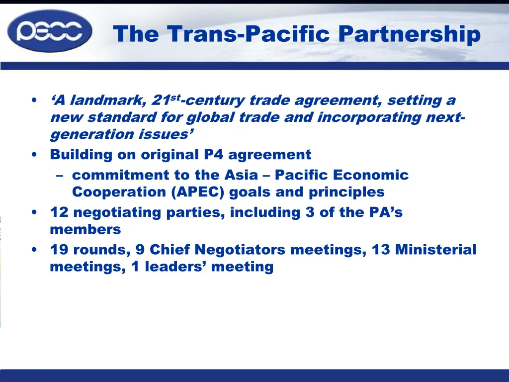 the trans pacific partnership