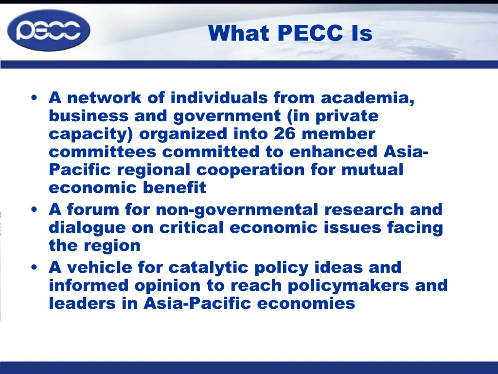 what pecc is
