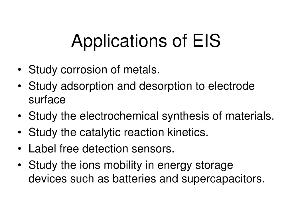 applications of eis