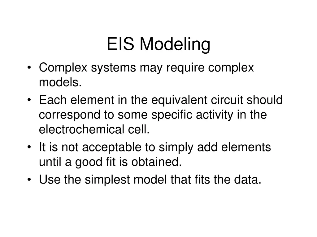 eis modeling