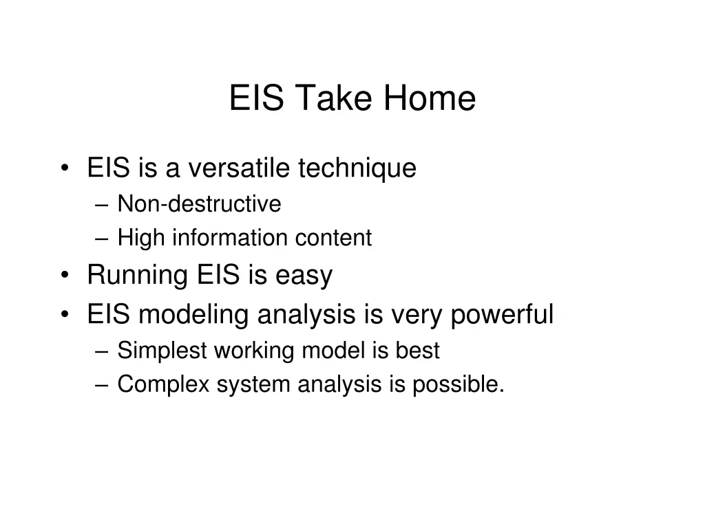 eis take home