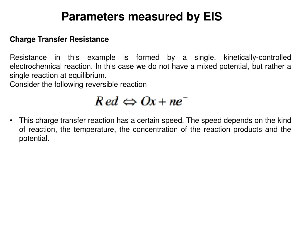 parameters measured by eis 1