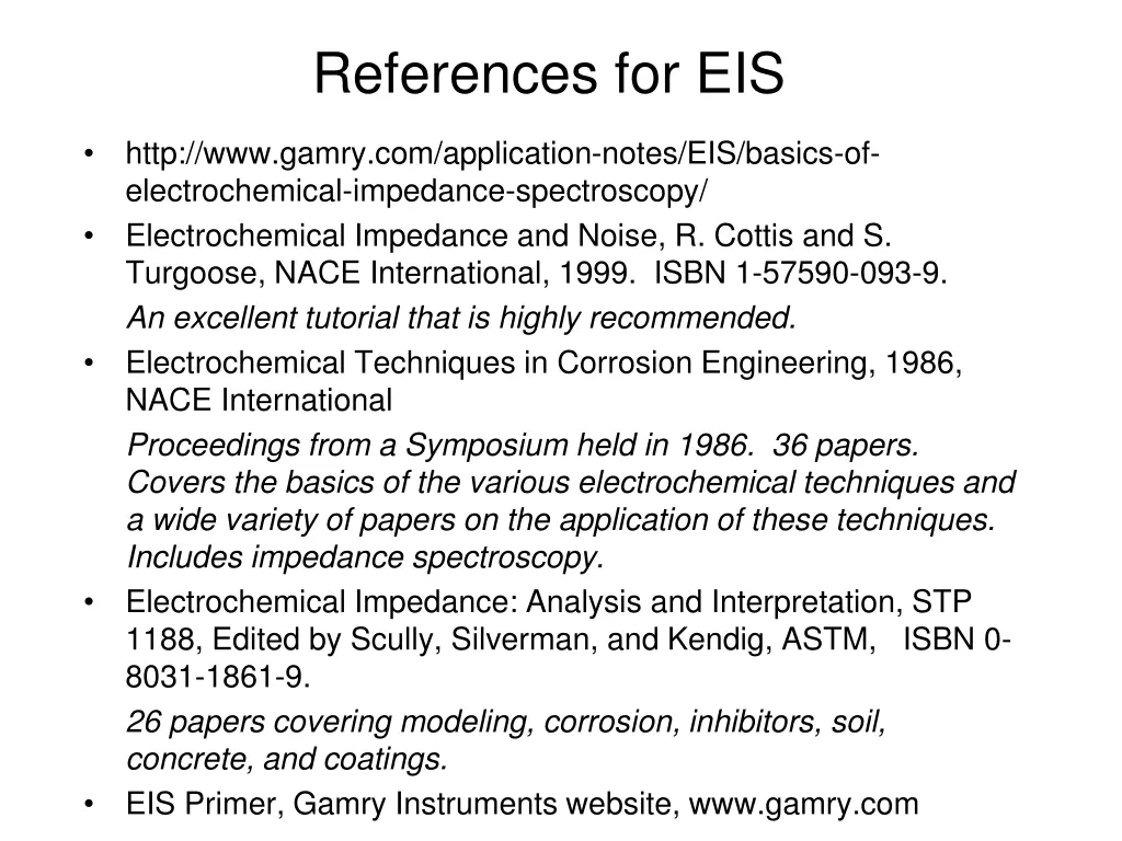 references for eis