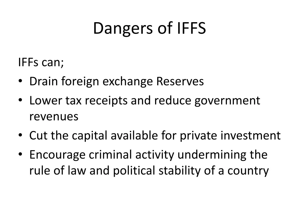 dangers of iffs