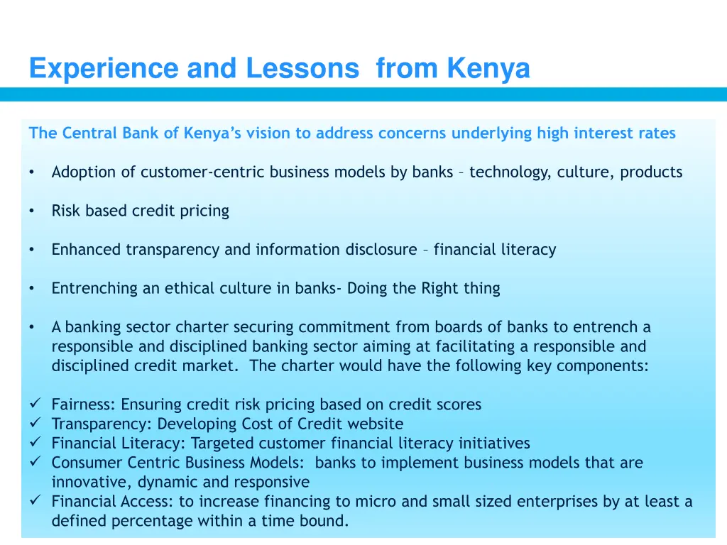 experience and lessons from kenya 1