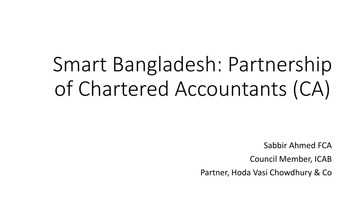 smart bangladesh partnership of chartered