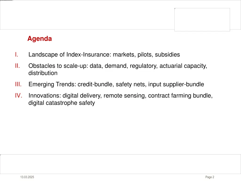 agenda
