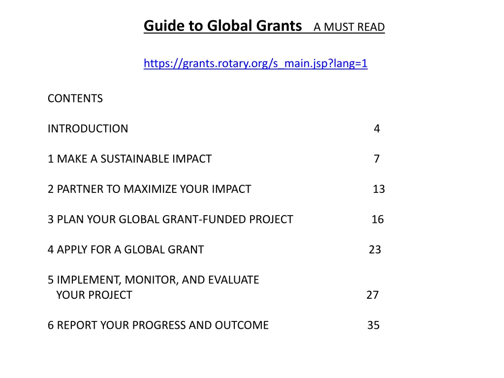 guide to global grants a must read
