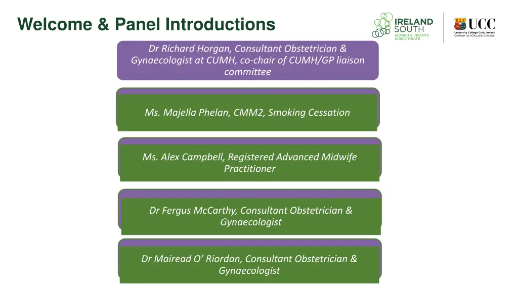 welcome panel introductions