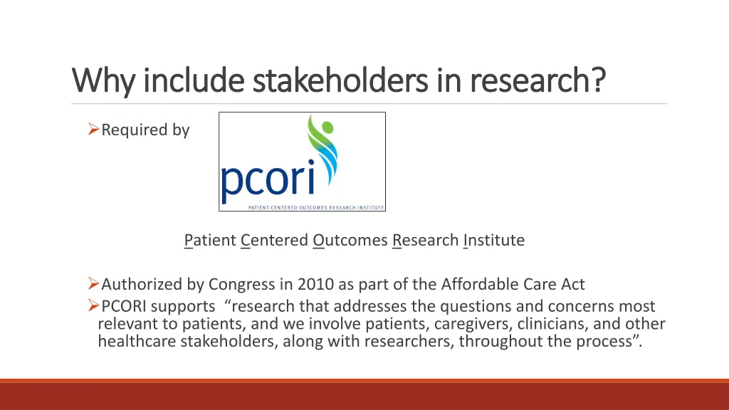 why include stakeholders in research why include 1