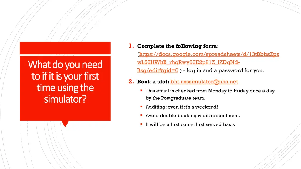 1 complete the following form https docs google