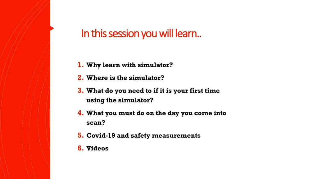 in this session you will learn in this session
