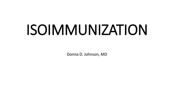 isoimmunization isoimmunization