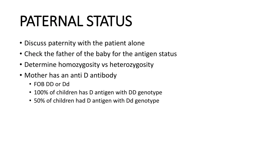 paternal status paternal status